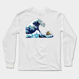 Blue Wave (After Hokusai) Long Sleeve T-Shirt